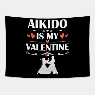 Aikido Is My Valentine T-Shirt Funny Humor Fans Tapestry