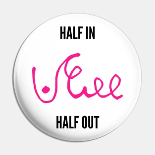 half in half out shorthand black and pink Pin