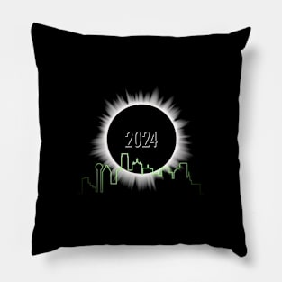 Eclipse 2024 - Dallas Skyline Pillow