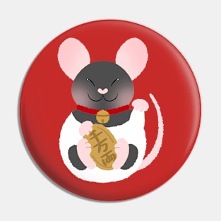 Lucky Rat Hooded Pin