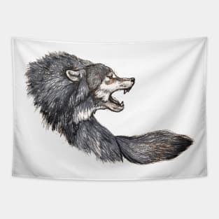 Dangerous Wolf Tapestry