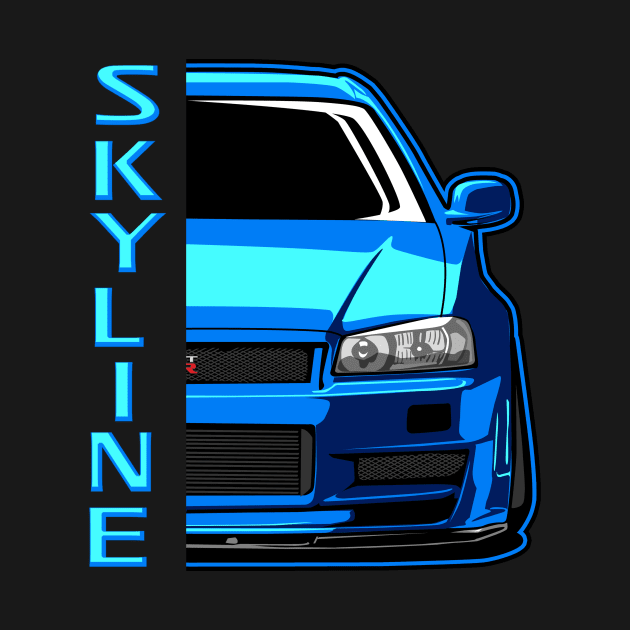 skyline r34 gtr godzilla jdm japan paul walker fast and furious by ASAKDESIGNS