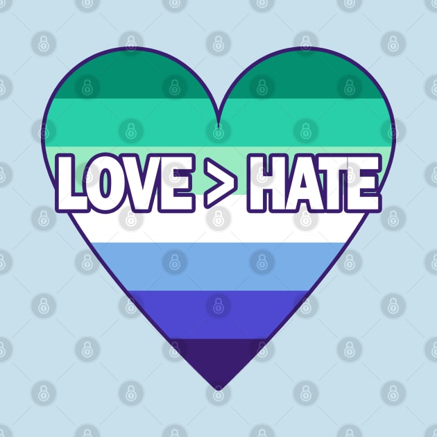 Love Is Greater Than Hate (Gay Men Pride): Heart by Zogar77