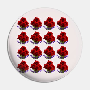 Bunch of Roses Wallart Pattern Pin