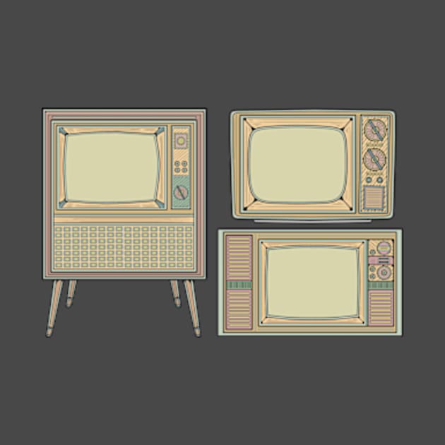 Yellow Classic Television by milhad