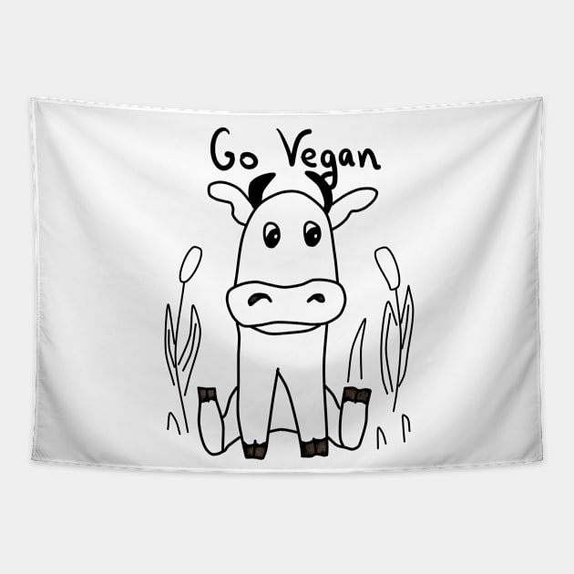 Go vegan Tapestry by Antiope