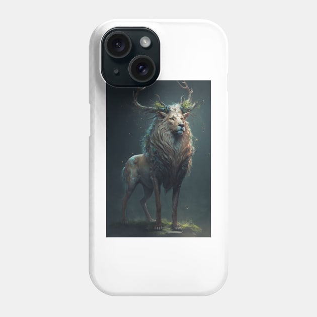 A Mythical God-Creature Combining the Power of a Lion and the Grace of a Deer Phone Case by styleandlife