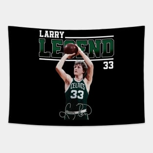 Larry Bird Legend Air Bird Basketball Signature Vintage Retro 80s 90s Bootleg Rap Style Tapestry