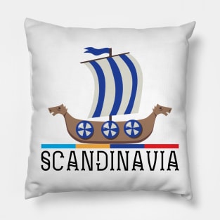 scadinavian ship for nordic countries lovers, Summer shirt Pillow