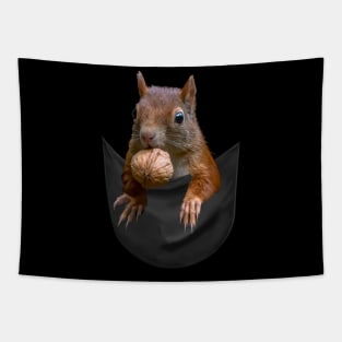 Acorn Antics Squirrel Charm, Tee Trendsetter for Wildlife Enthusiasts Tapestry
