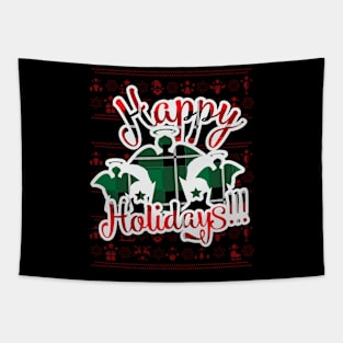 Happy Holidays Angels Tapestry