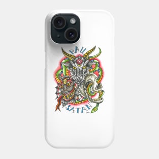 hail satan tattoo art Phone Case