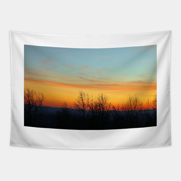 North Carolina Mountain Sunset Tapestry by Cynthia48