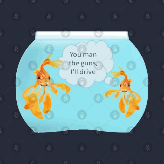 There Were Two Goldfish In A Tank Visual Pun Joke by taiche