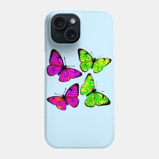 Four Colorful Butterflies Phone Case