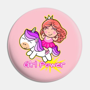 Fitness Princess and Unicorn friend Pin