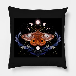 Moth under the moonlight Pillow