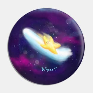 Wheee!!! (Centered Star Version) Pin