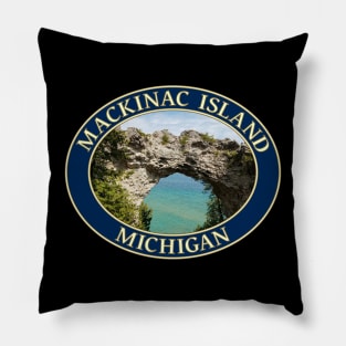 Arch Rock on Mackinac Island, Michigan Pillow