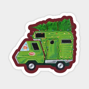 Christmas Camper Magnet