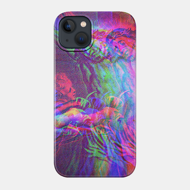 Violet Christ Antique Engraving Glitch Ver. - Christ - Phone Case