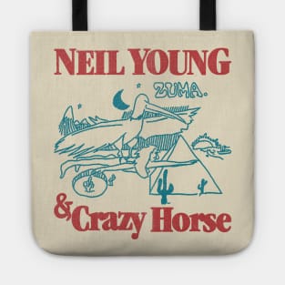 classic 70s  neil young & crazy horse fanmade Tote