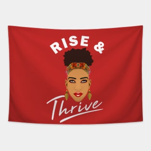 Rise and Grind Thrive Melanin Queen Tapestry