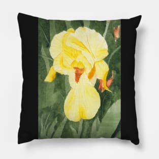 Ode to Georgia #4 - Yellow Iris Pillow