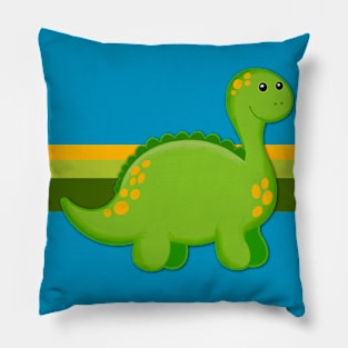 Cute Green Dinosaur Pillow