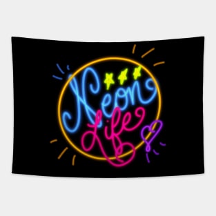 Neon Life Tapestry