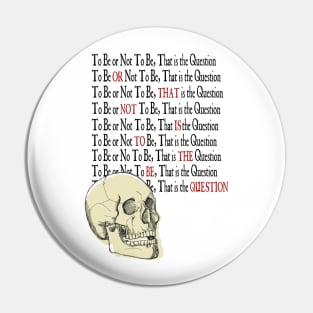 Hamlet - Where To Emphasise, That Is The Question Pin