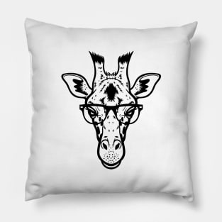 Giraffe Cute Hippie Animal - Desert Horse In Africa Pillow