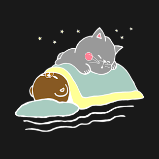 Sleeping Bear & Kitty (Light) T-Shirt