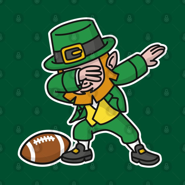 Dab dabbing leprechaun St. Patrick's day rugby by LaundryFactory