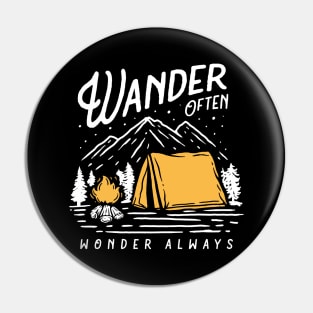 Mountain camping (Wander often, wander always) Pin