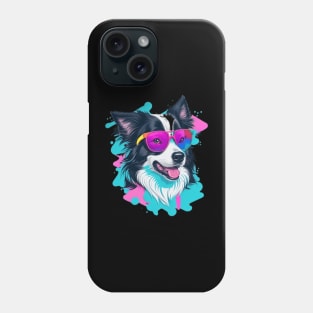 Cool Border Collie with Sunglasses Phone Case