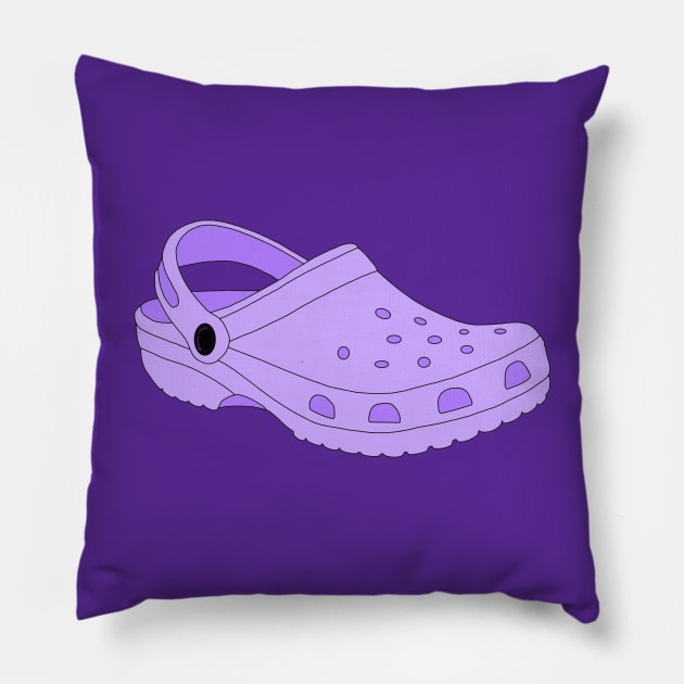 Purple Crocs Shoe Pillow by Gold Star Creative