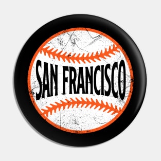 San Francisco Retro Baseball - Black Pin