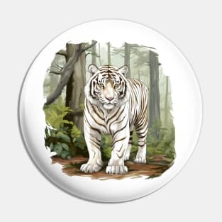 White Tiger From India Pin