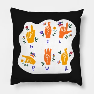 GRL POWER STICKER Pillow