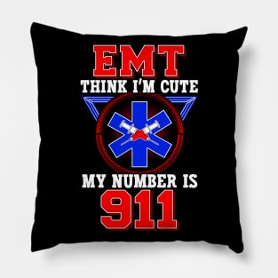 EMT Humor First Responder Gift Pillow