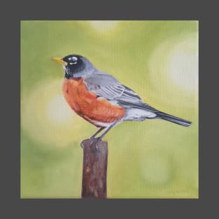 American Robin 2 - bird painting T-Shirt