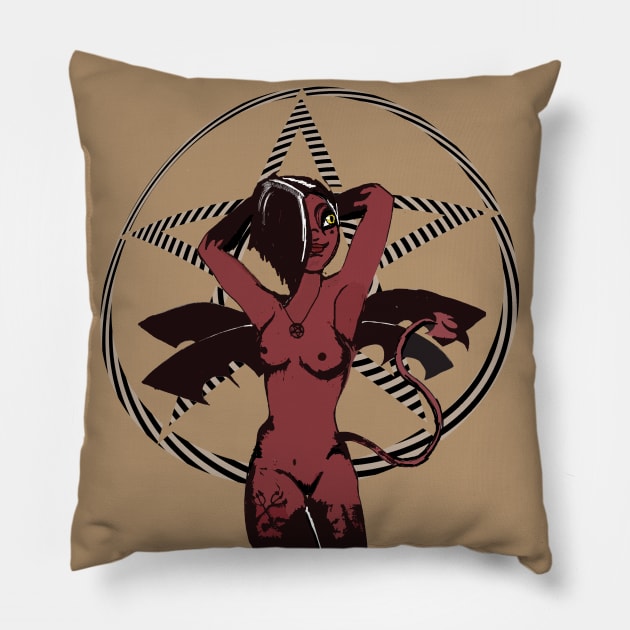 Devil's Concubine PinUp Pillow by PoesUnderstudy