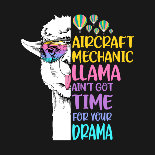 Aircraft Mechanic Llama T-Shirt