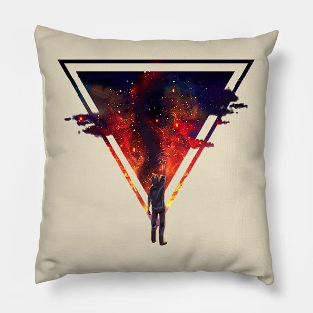 The Fire (Inverse) Pillow by intothefrisson