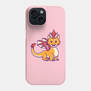 Cute Teenager Orange Dragon Cartoon Phone Case