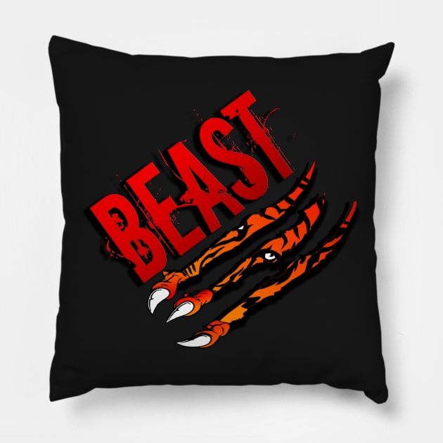 Beast Mode (The Twoot Channel) Pillow by Twooten11tw