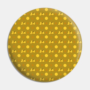 Yellow Mini Bow & Polka Dot Pattern Pin