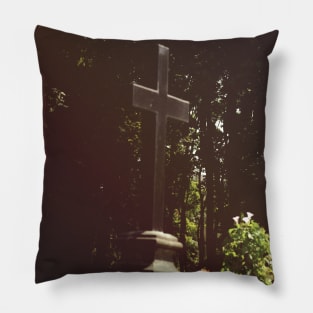 Cemetery cross Pillow