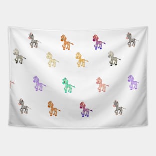 All Baby Zebra Colors Repeating Tapestry